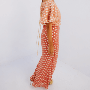 Never Fully Dressed Pink and Red Jacquard Tilly Dress